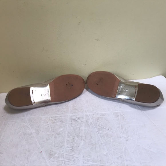 Juicy Couture Vintage Satin Gems Bows Ballerina Ballet Flats Shoe SlipOn Neutral - Picture 4 of 15